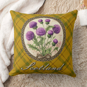Houston Tartan and Scottish Thistle Cushion