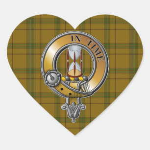 Houston Tartan & Badge Heart Sticker