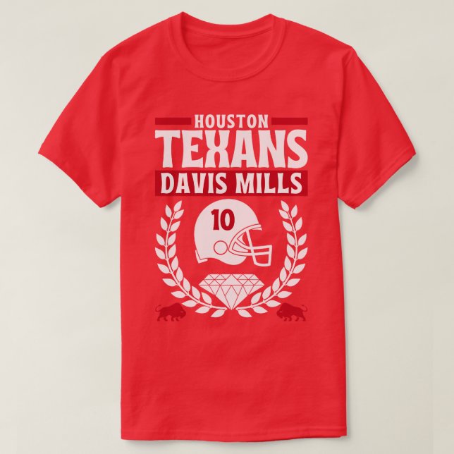 Houston Texans Davis Mills 10 Edition T-Shirt (Design Front)