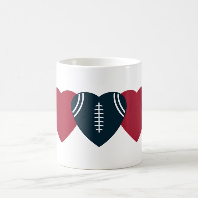 Houston Texans Football Heart Design Coffee Mug (Center)