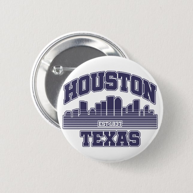 Houston,Texas 6 Cm Round Badge (Front & Back)