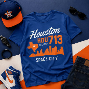 Houston Texas 713 Space City Skyline T-Shirt