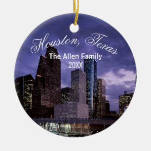 Houston Texas Ceramic Tree Decoration