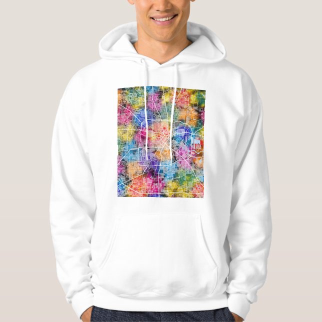 Houston Texas City Map Hoodie (Front)