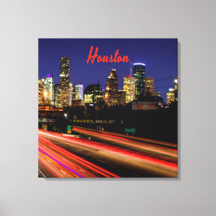 Houston Texas City Skyline Canvas Print