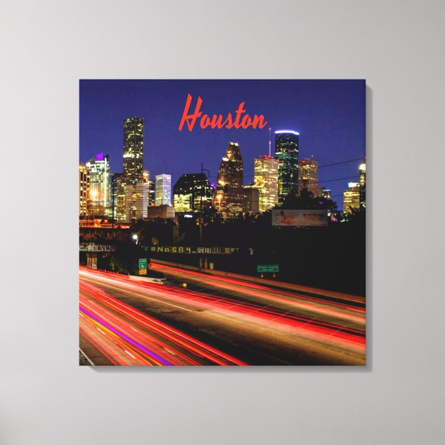 Houston Texas City Skyline Canvas Print (Front)