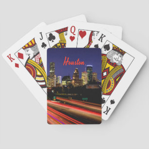 Houston Texas City Skyline Playing Cards
