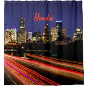 Houston Texas City Skyline Shower Curtain