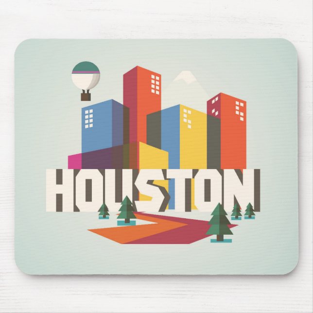 Houston, Texas | Cityscape Design Mouse Mat (Front)