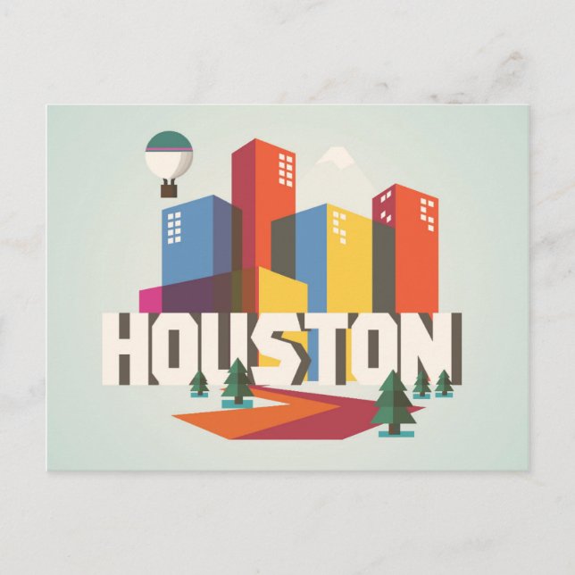 Houston, Texas | Cityscape Design Postcard (Front)