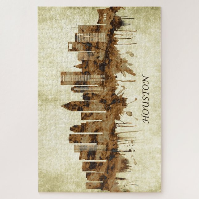 Houston Texas Cityscape Jigsaw Puzzle (Vertical)