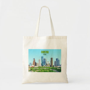 Houston Texas Downtown Vintage Tote Bag