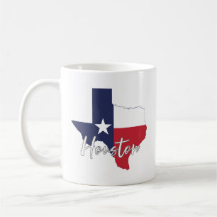 Houston, Texas Flag Map Coffee Mug