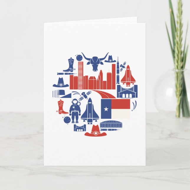 Houston Texas Icons Card (Front)
