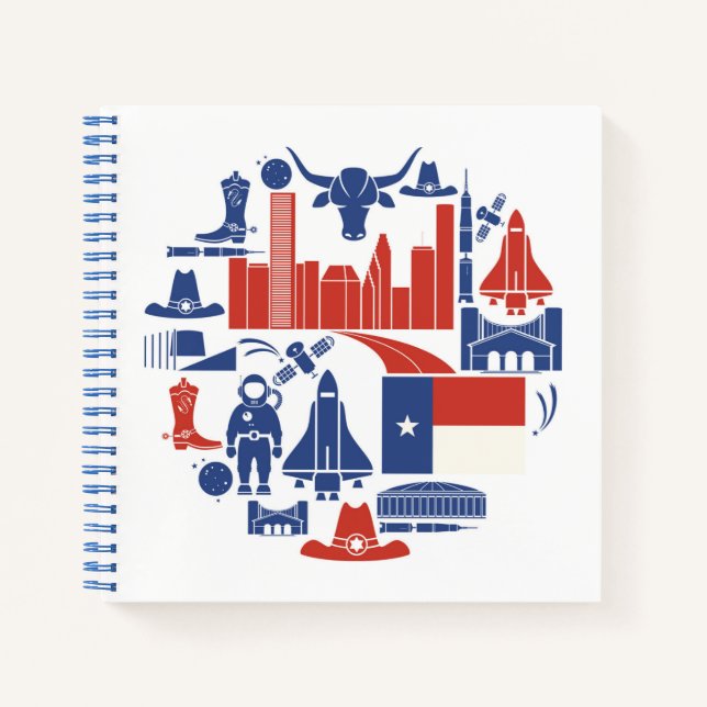 Houston Texas Icons Notebook (Front)