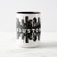 Houston, Texas in black ink