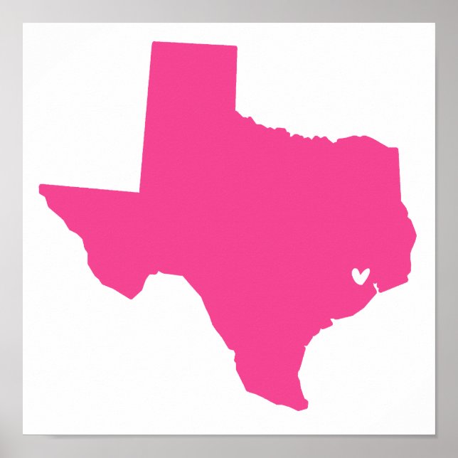 Houston, Texas Love Poster (Front)