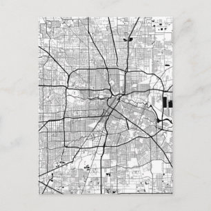 Houston Texas Map Postcard