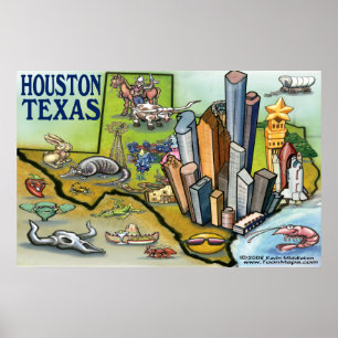 Houston TEXAS Map Poster