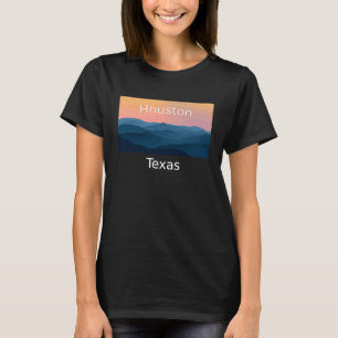 Houston Texas Mountain sunset hometown T-Shirt