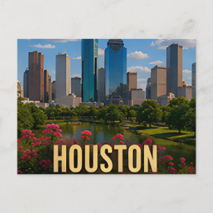 Houston Texas Park Travel Gift Postcard