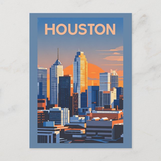 Houston Texas Postcard (Front)