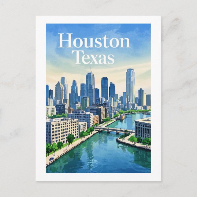 Houston Texas Postcard (Front)