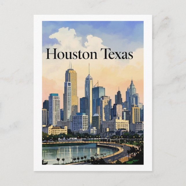 Houston Texas Postcard (Front)