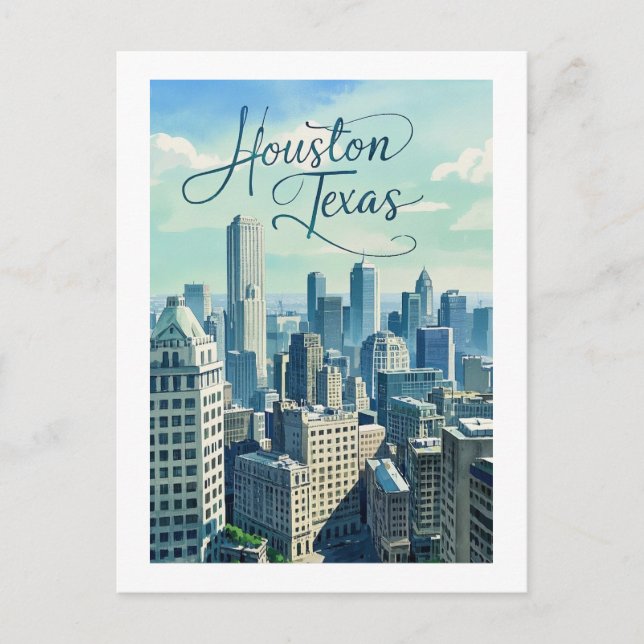 Houston Texas Postcard (Front)