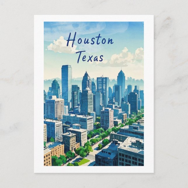 Houston Texas Postcard (Front)