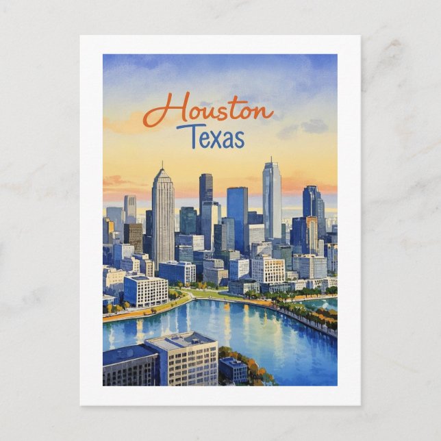 Houston Texas Postcard (Front)