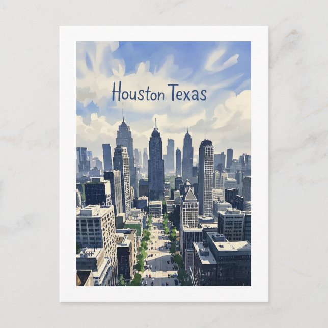 Houston Texas Postcard (Front)