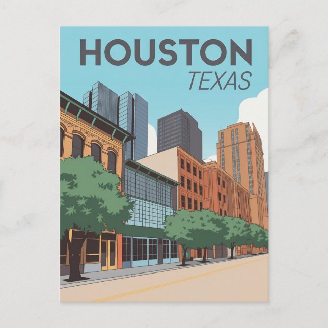 Houston Texas Postcard (Front)