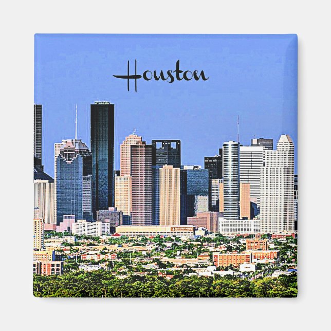 Houston, Texas scenic cityscape photo Magnet (Front)