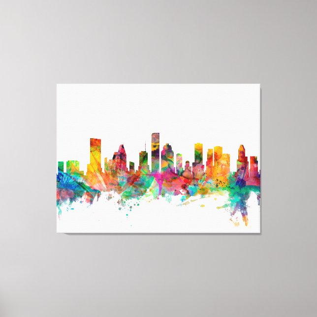 Houston Texas Skyline Canvas Print (Front)