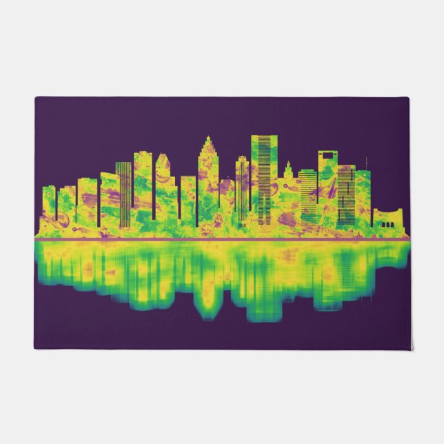 Houston Texas Skyline Doormat (Front)