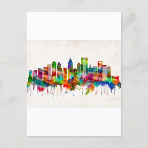 Houston Texas Skyline Holiday Postcard