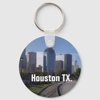 Houston Texas Skyline (Panoramic) Key Ring