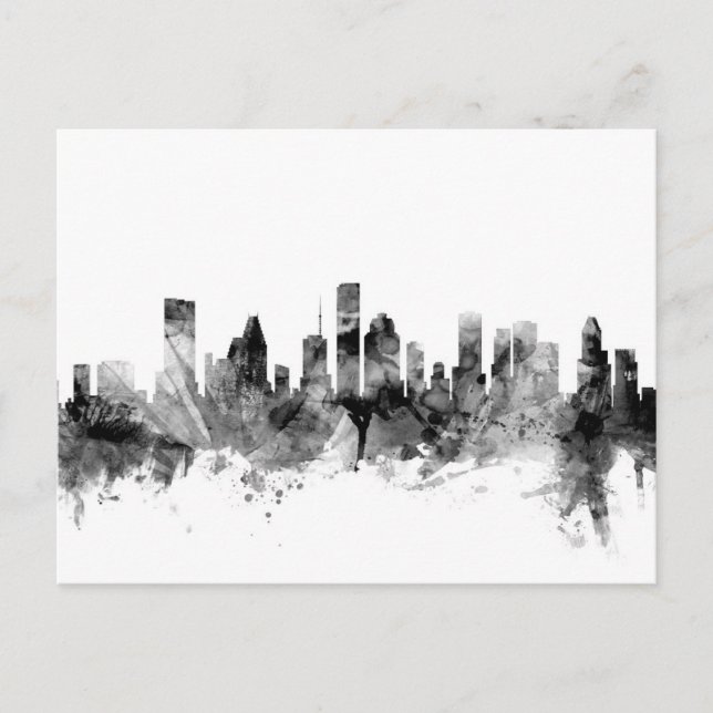 Houston Texas Skyline Postcard (Front)