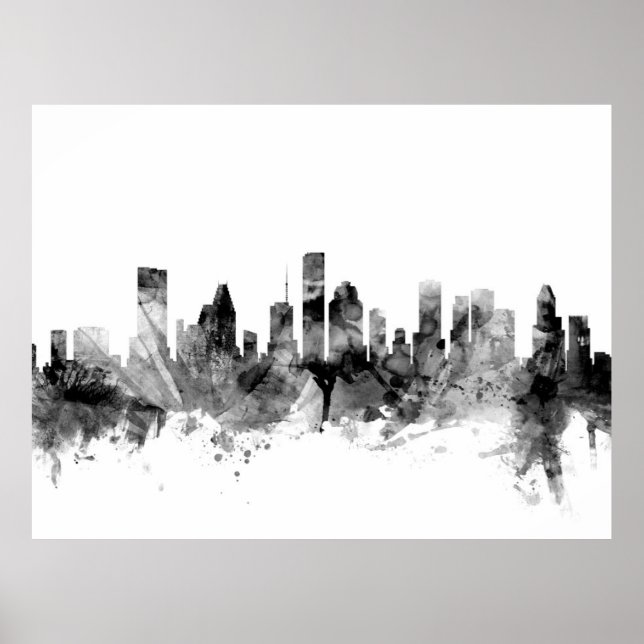 Houston Texas Skyline Poster (Front)