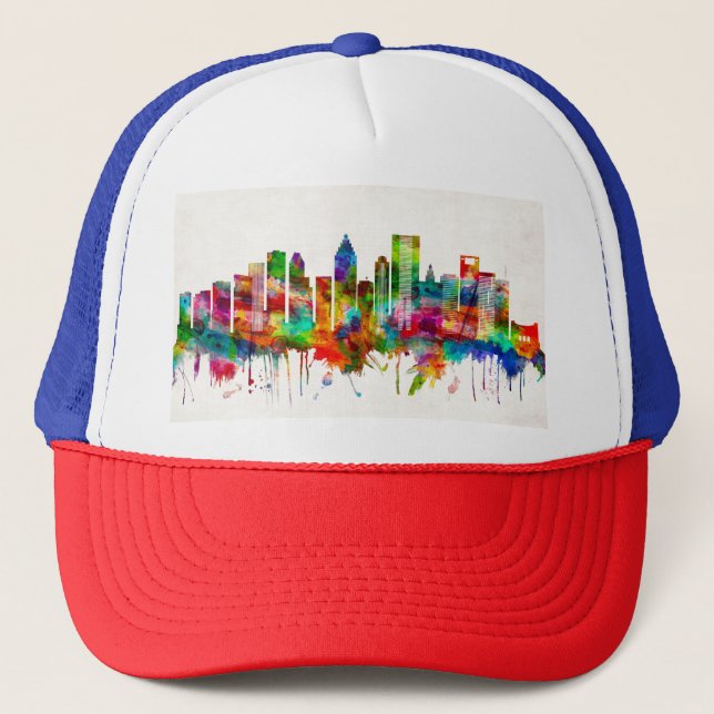 Houston Texas Skyline Trucker Hat (Front)