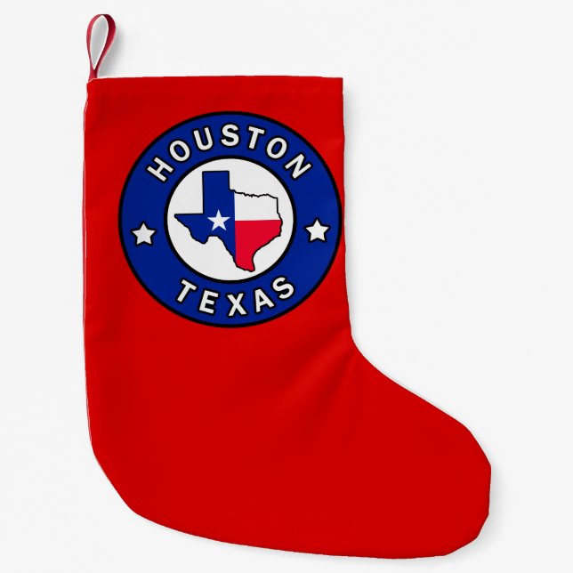 Houston Texas Small Christmas Stocking (Front)
