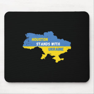 Houston Texas Stands With Ukraine Mouse Mat
