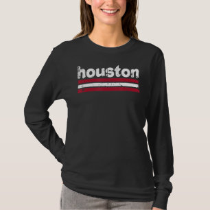 Houston Texas Three Stripe Vintage Weathered 1 T-Shirt