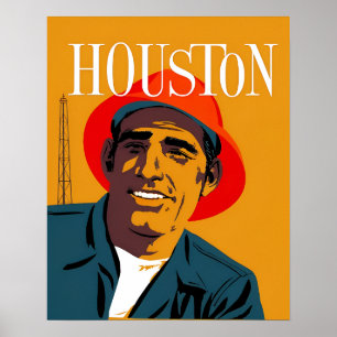 Houston, Texas travel poster 
