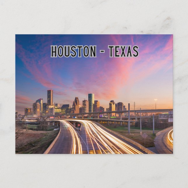 Houston, Texas Travel Souvenir Postcard (Front)