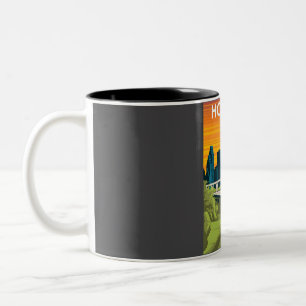 Houston Texas United States Vintage Minimal City S Two-Tone Coffee Mug