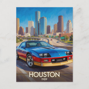 Houston Texas Urban Road Performance 1989 Postcard