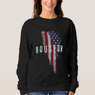 Houston Texas Vintage Houston Stripes Strong Old 7 Sweatshirt