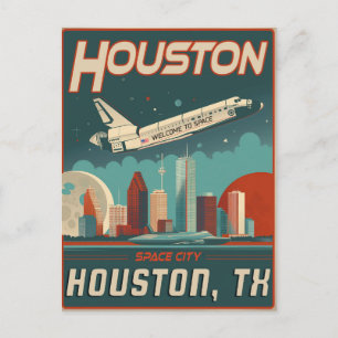 Houston, Texas - Vintage Postcard